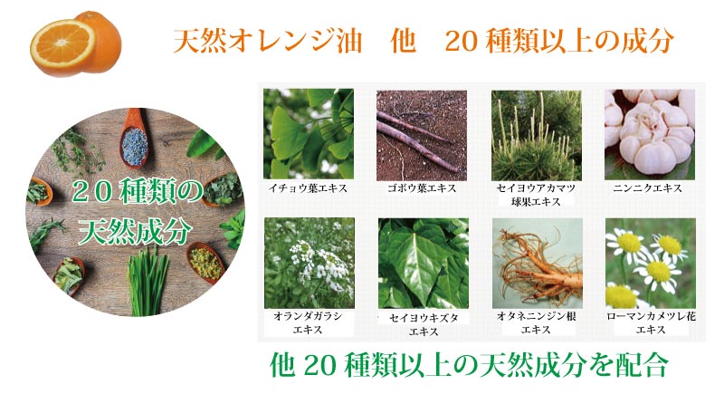 オレンジシャンプー 抜け毛 ブレンド